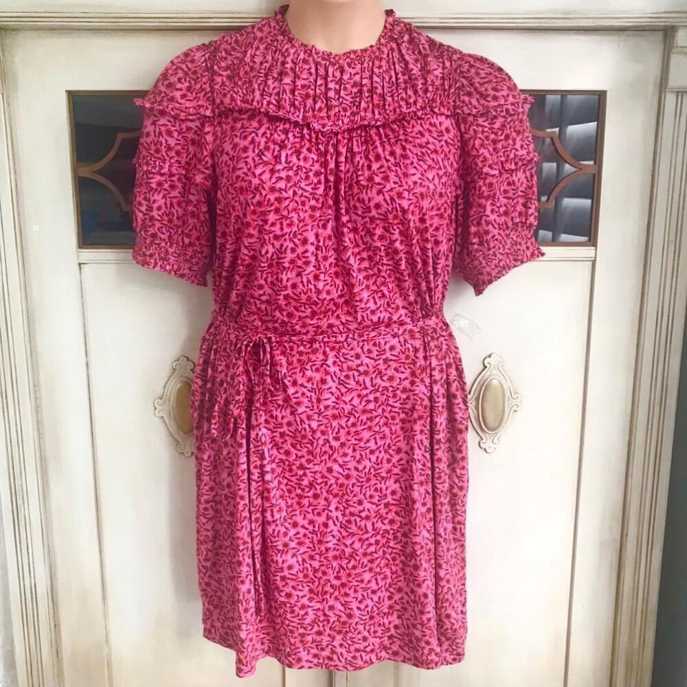NWT Boden Yoke Detail Jersey Mini Dress in Abstract Vine | Size 8R
